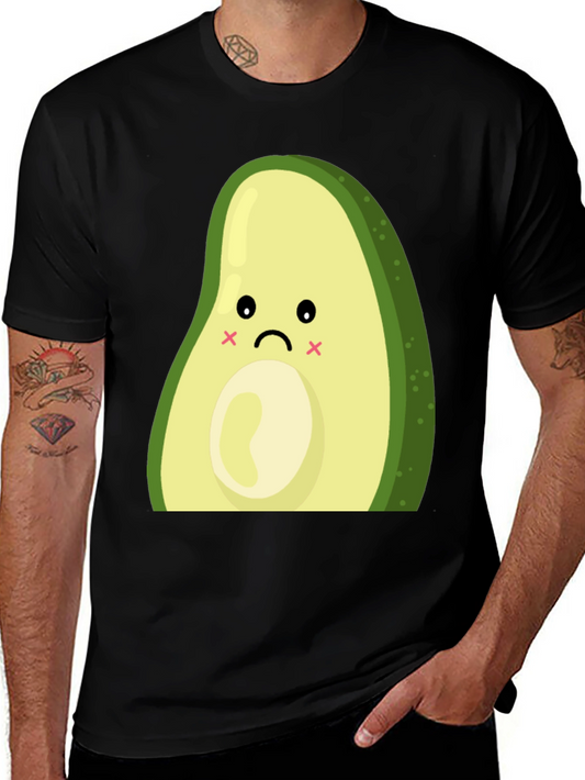 Sad Avocado Graphic T-Shirt - Cute and Unique