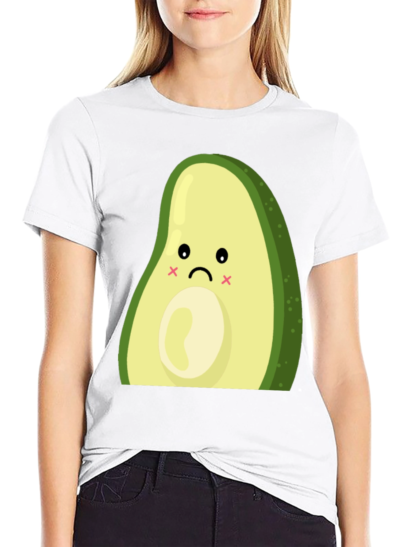 Sad Avocado Graphic T-Shirt - Cute and Unique