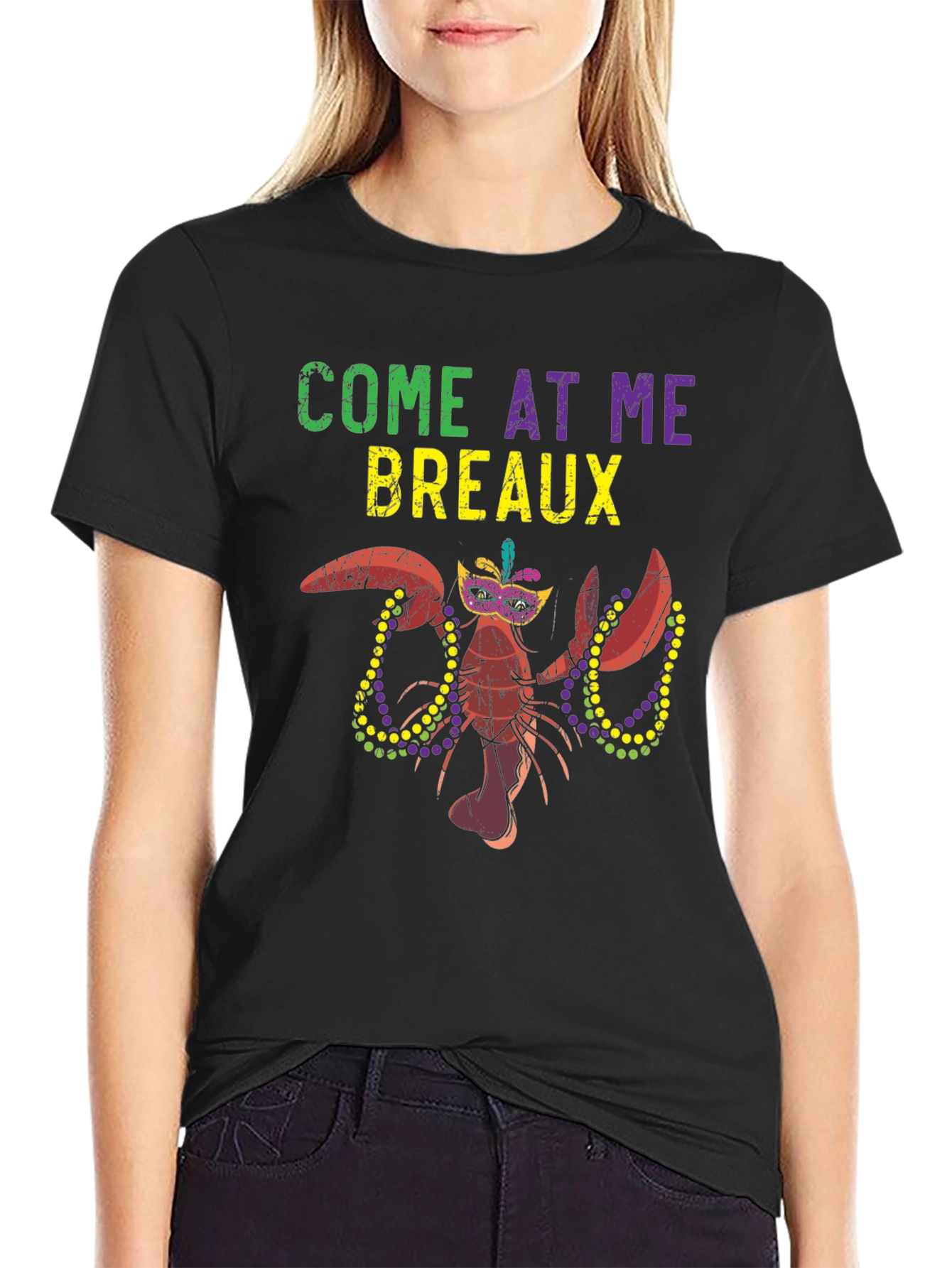 Mardi Gras Lobster T-Shirt - Come At Me Breaux!