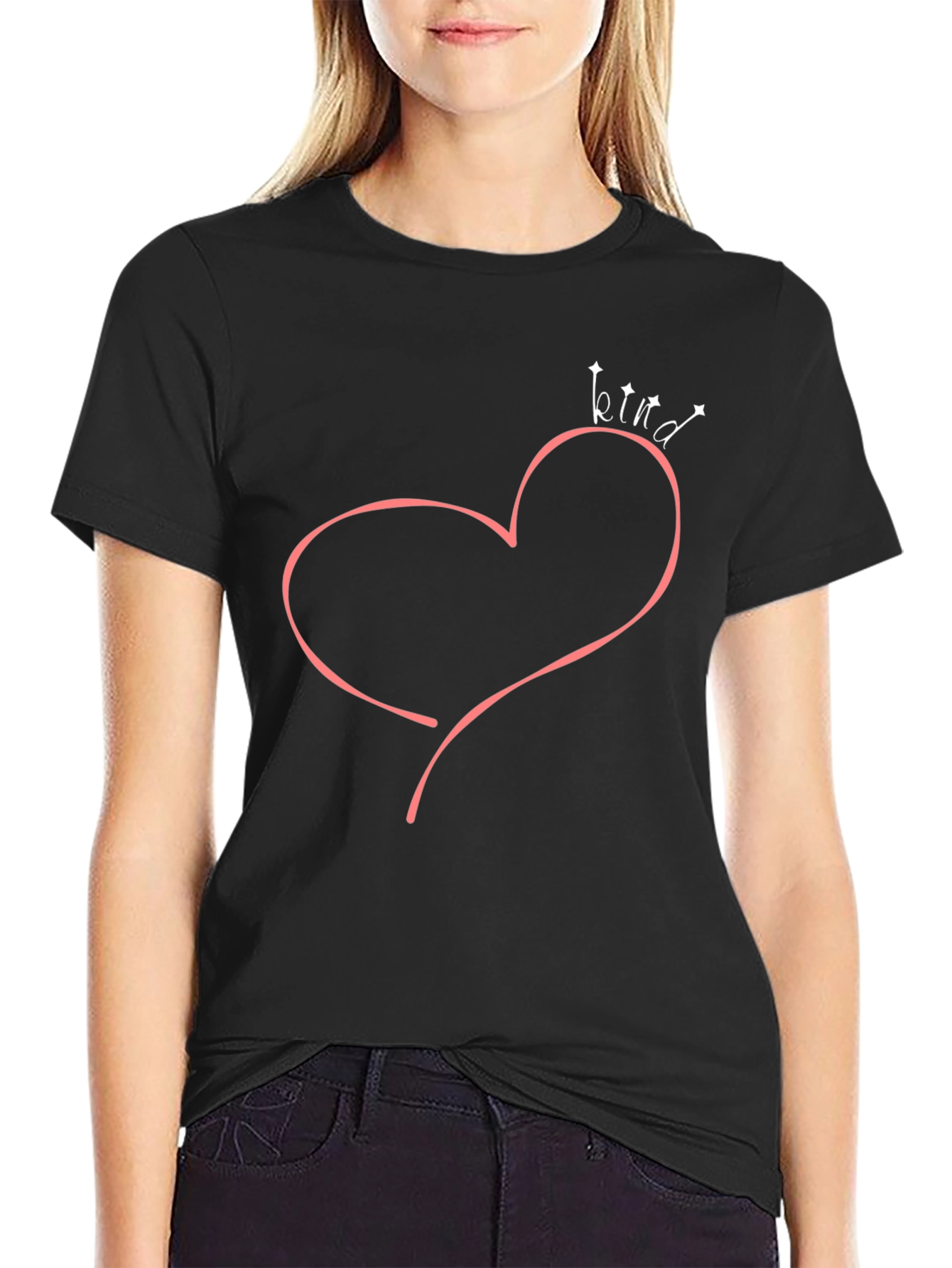 Kind Heart Graphic Tee - Unisex Black T-Shirt