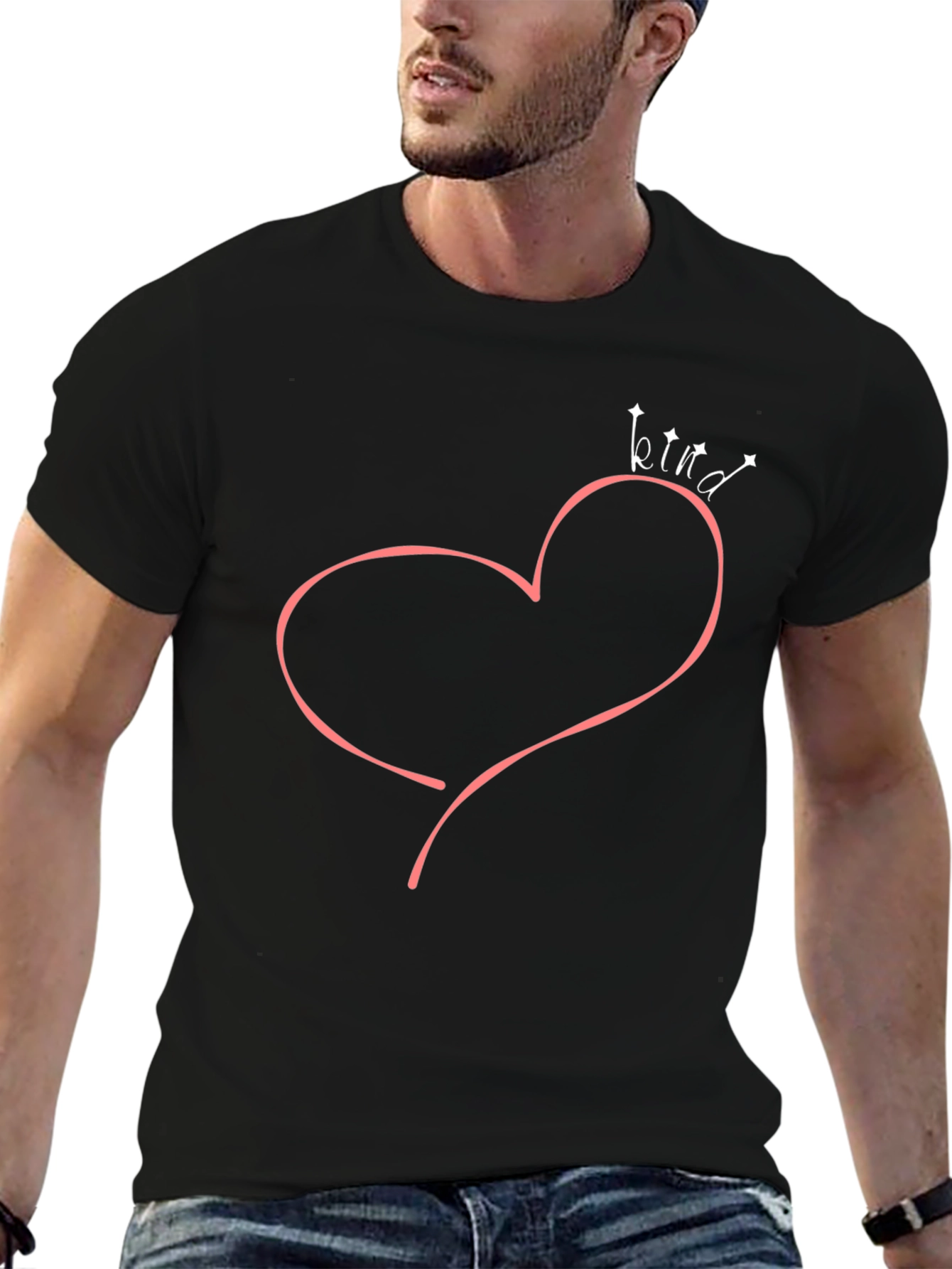 Kind Heart Graphic Tee - Unisex Black T-Shirt