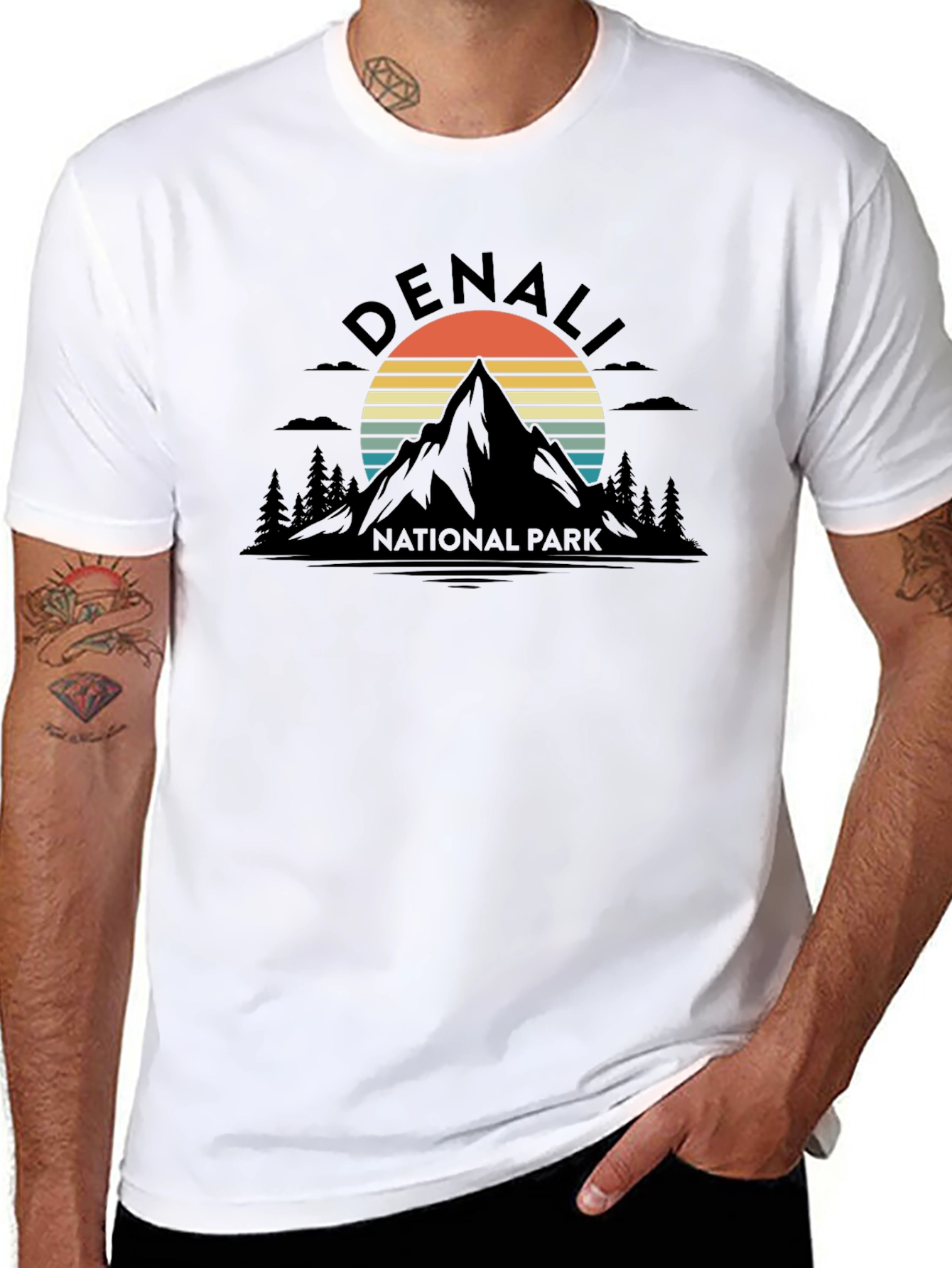 Denali National Park Graphic Tee - Retro Mountain T-Shirt