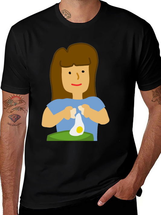 Cartoon Egg Cracking T-Shirt