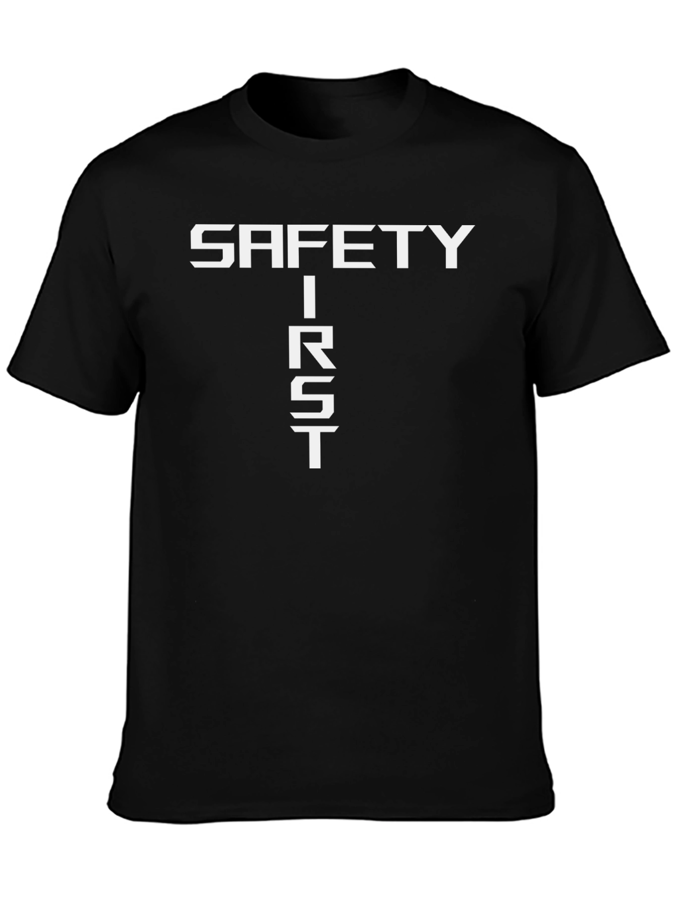 Safety First Graphic Black T-Shirt
