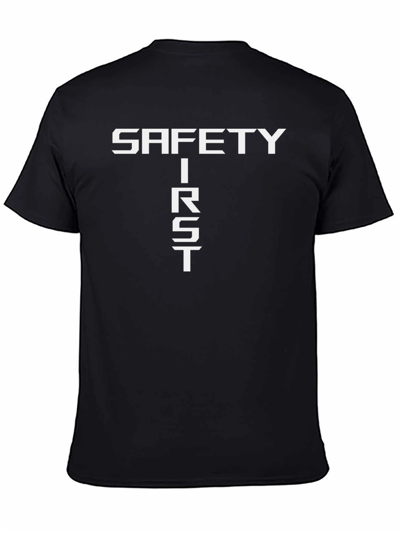 Safety First Graphic Black T-Shirt