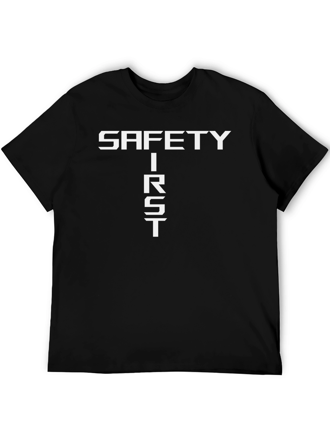 Safety First Graphic Black T-Shirt