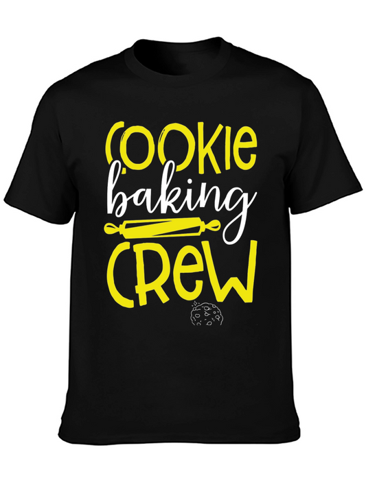 Cookie Baking Crew Black Graphic T-Shirt