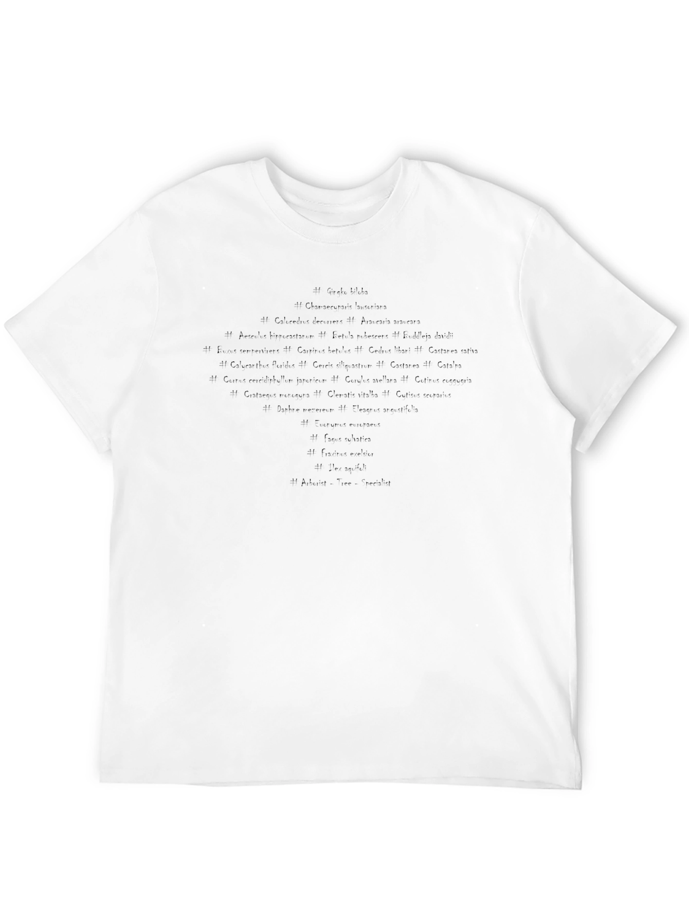 Mens Black T-Shirt with Text Design