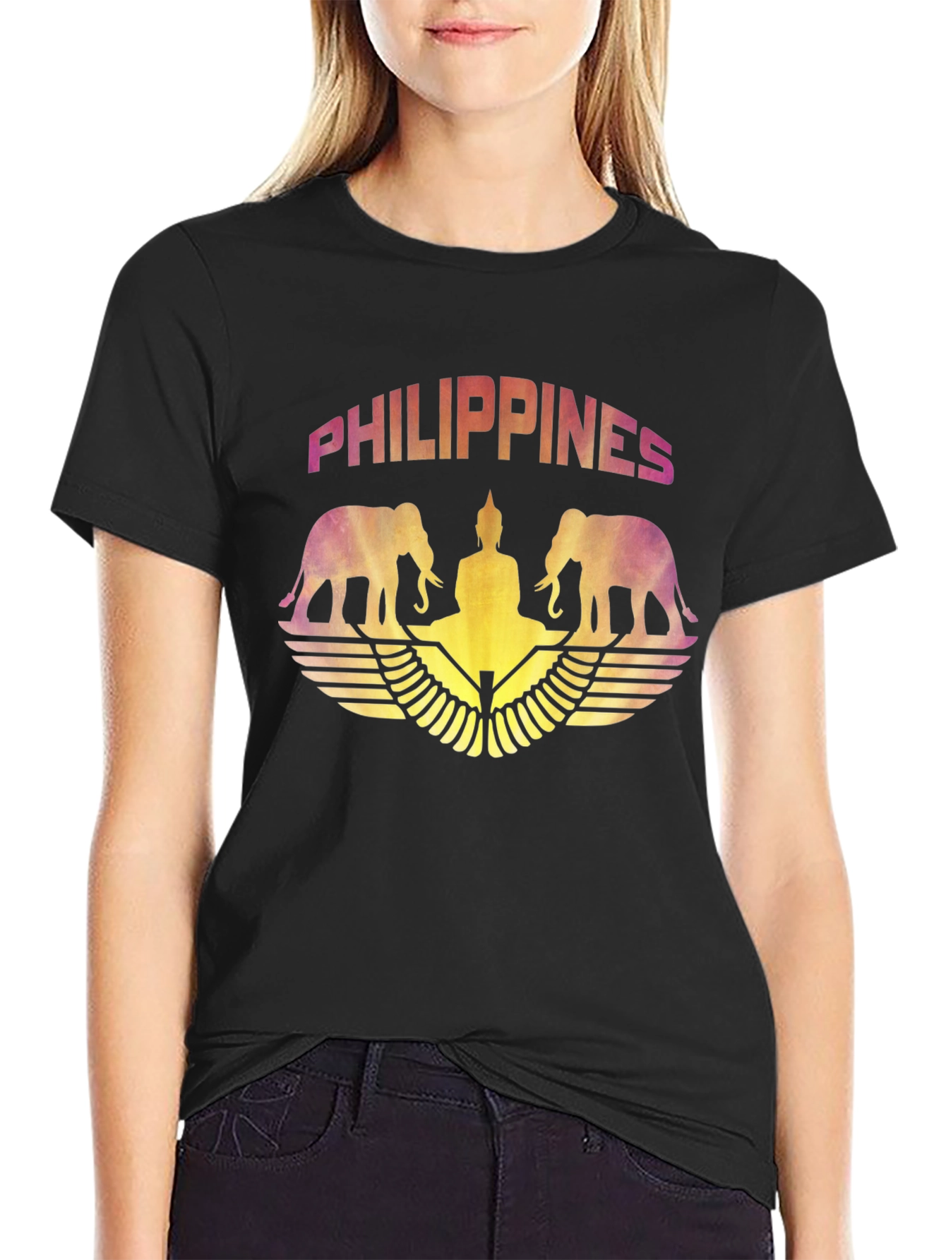 Philippines Elephant Buddha Graphic T-Shirt
