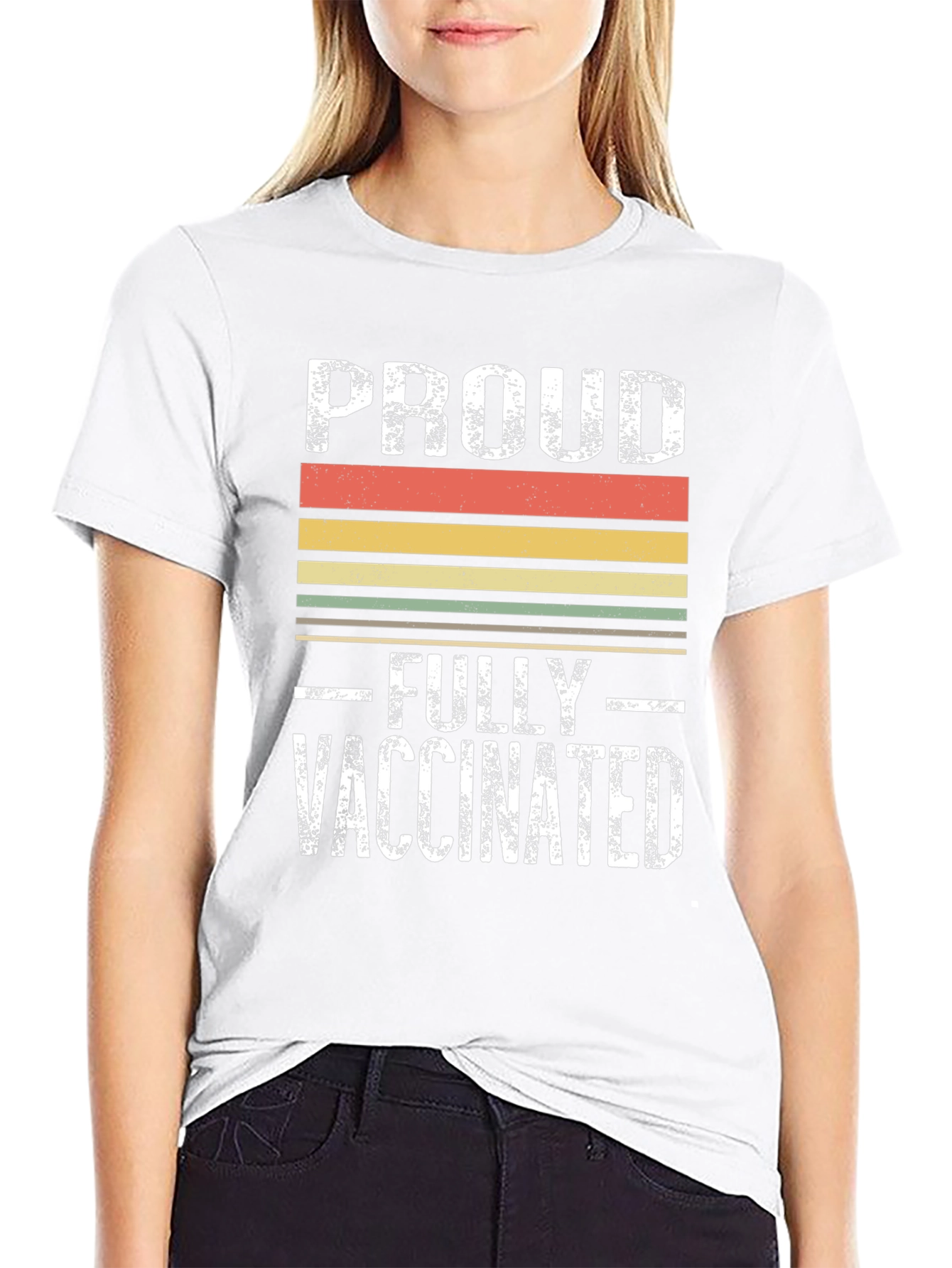 Proud Fully Vaccinated T-Shirt Retro Design