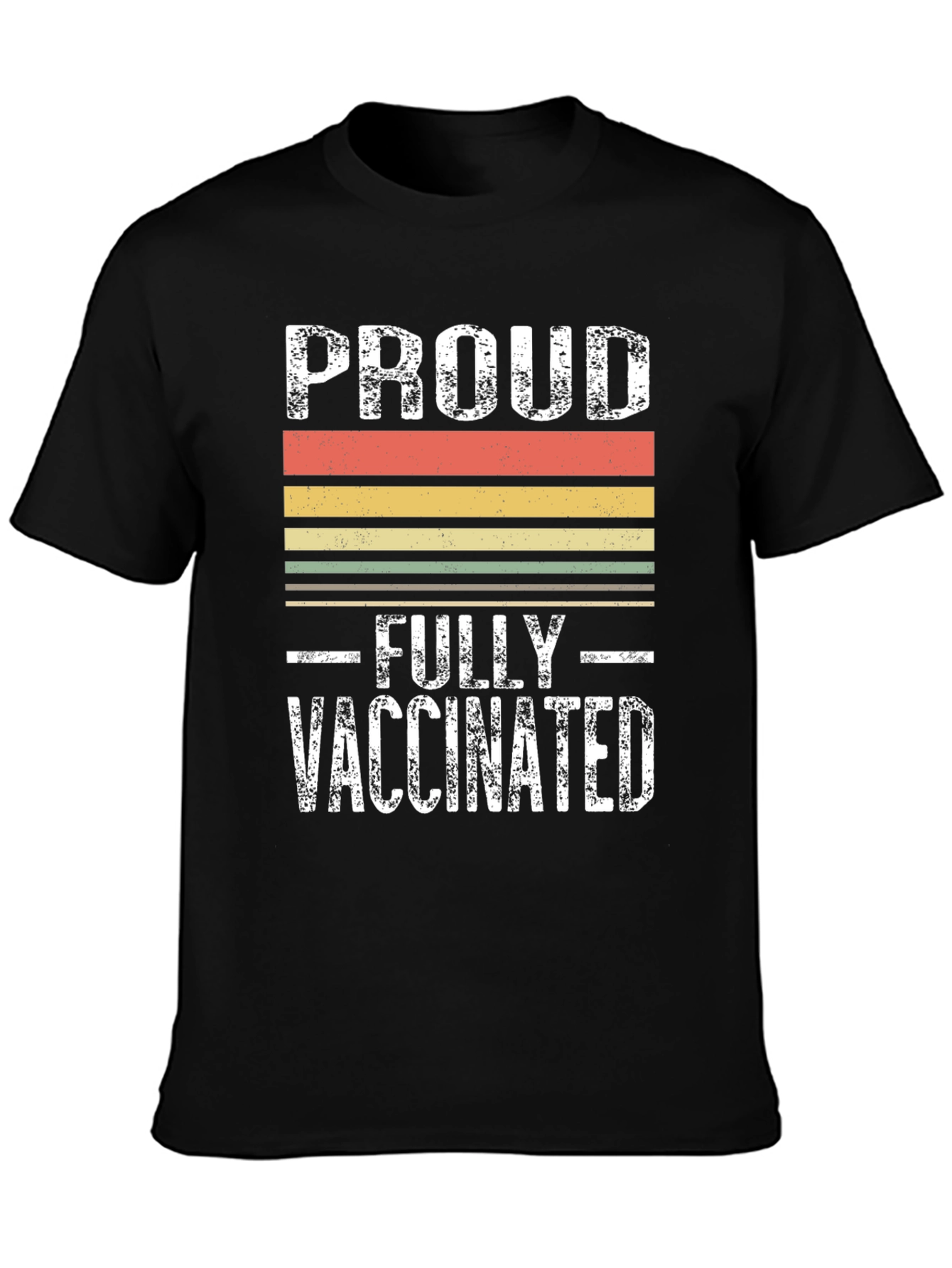 Proud Fully Vaccinated T-Shirt Retro Design