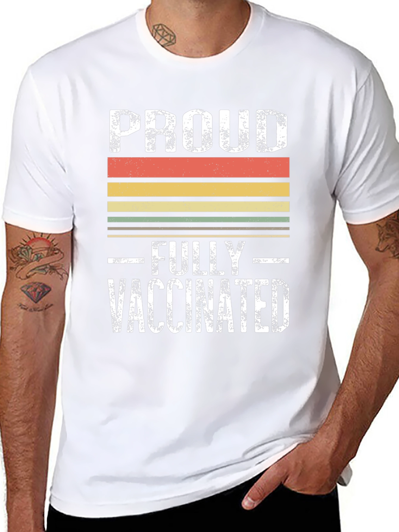 Proud Fully Vaccinated T-Shirt Retro Design