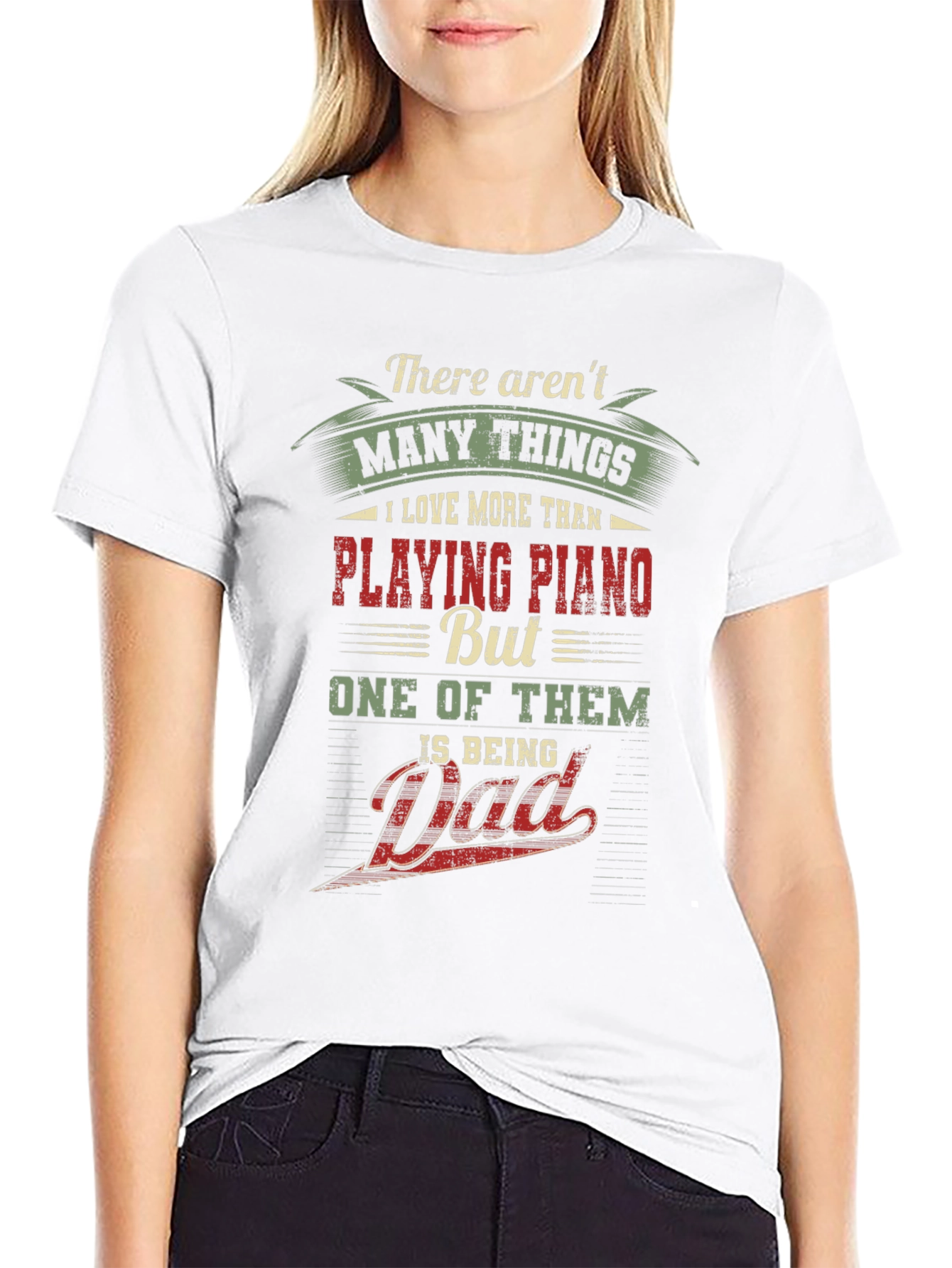 Piano Dad Graphic Tee - Musician Father T-Shirt
