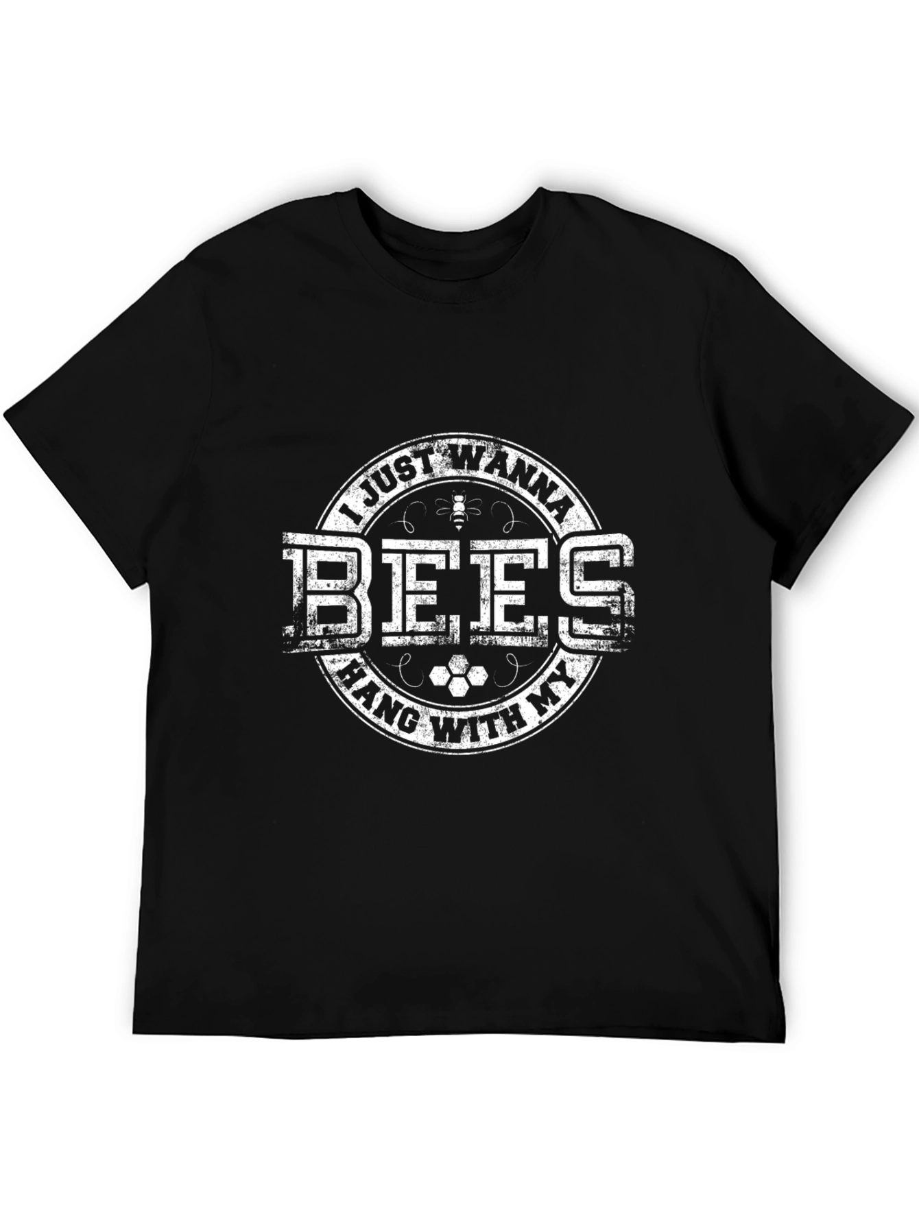 Bees Hang With My Bees T-Shirt Black Graphic Tee