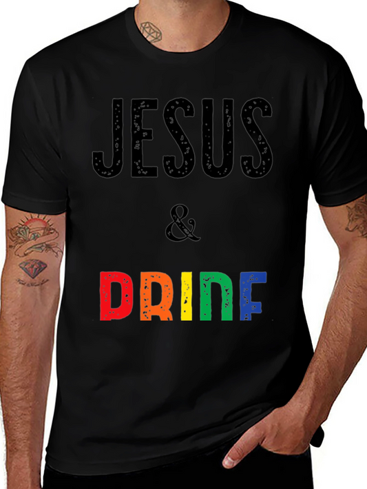 Jesus & Pride Rainbow Graphic T-Shirt