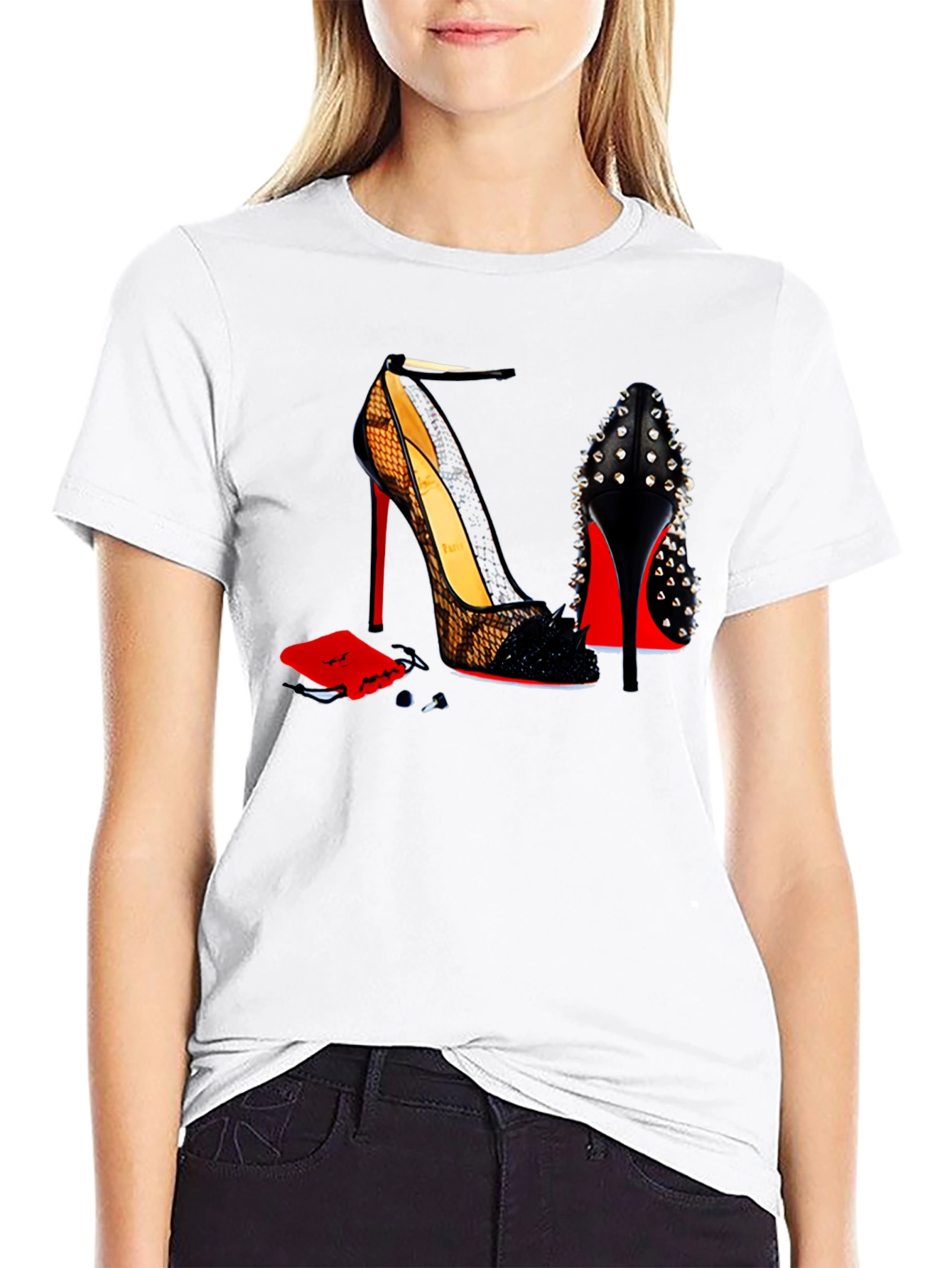 High Heel Shoes T-Shirt - Fashionable Graphic Tee