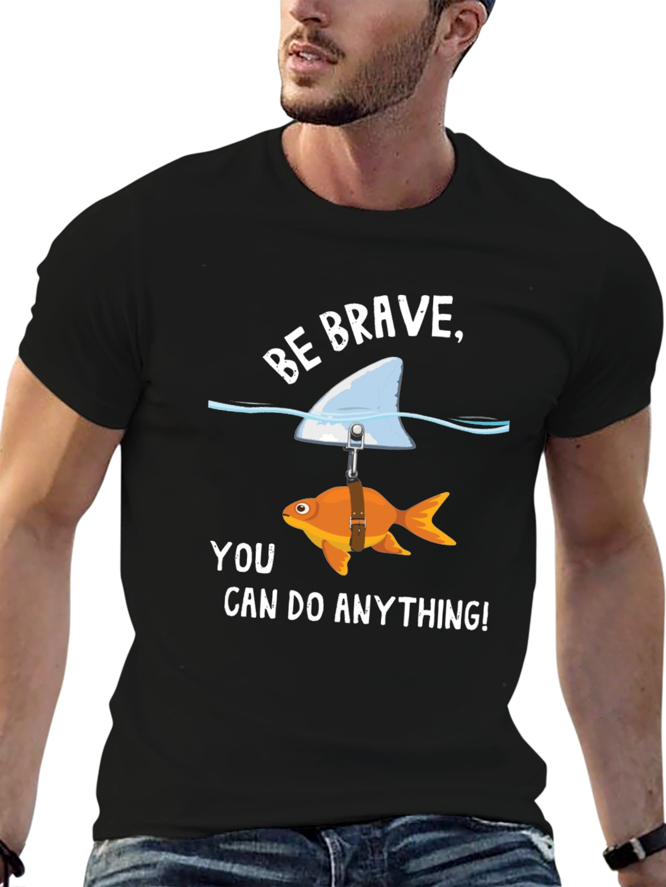 Be Brave Goldfish Shark Fin T-Shirt