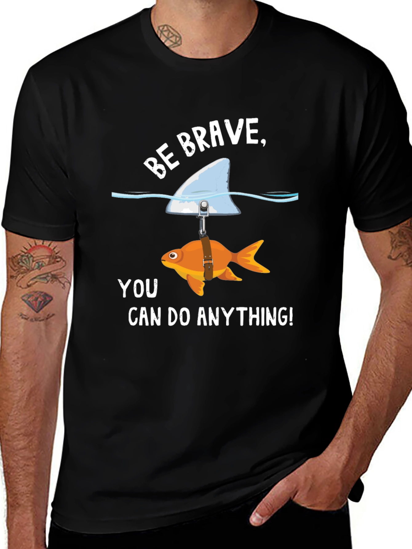 Be Brave Goldfish Shark Fin T-Shirt