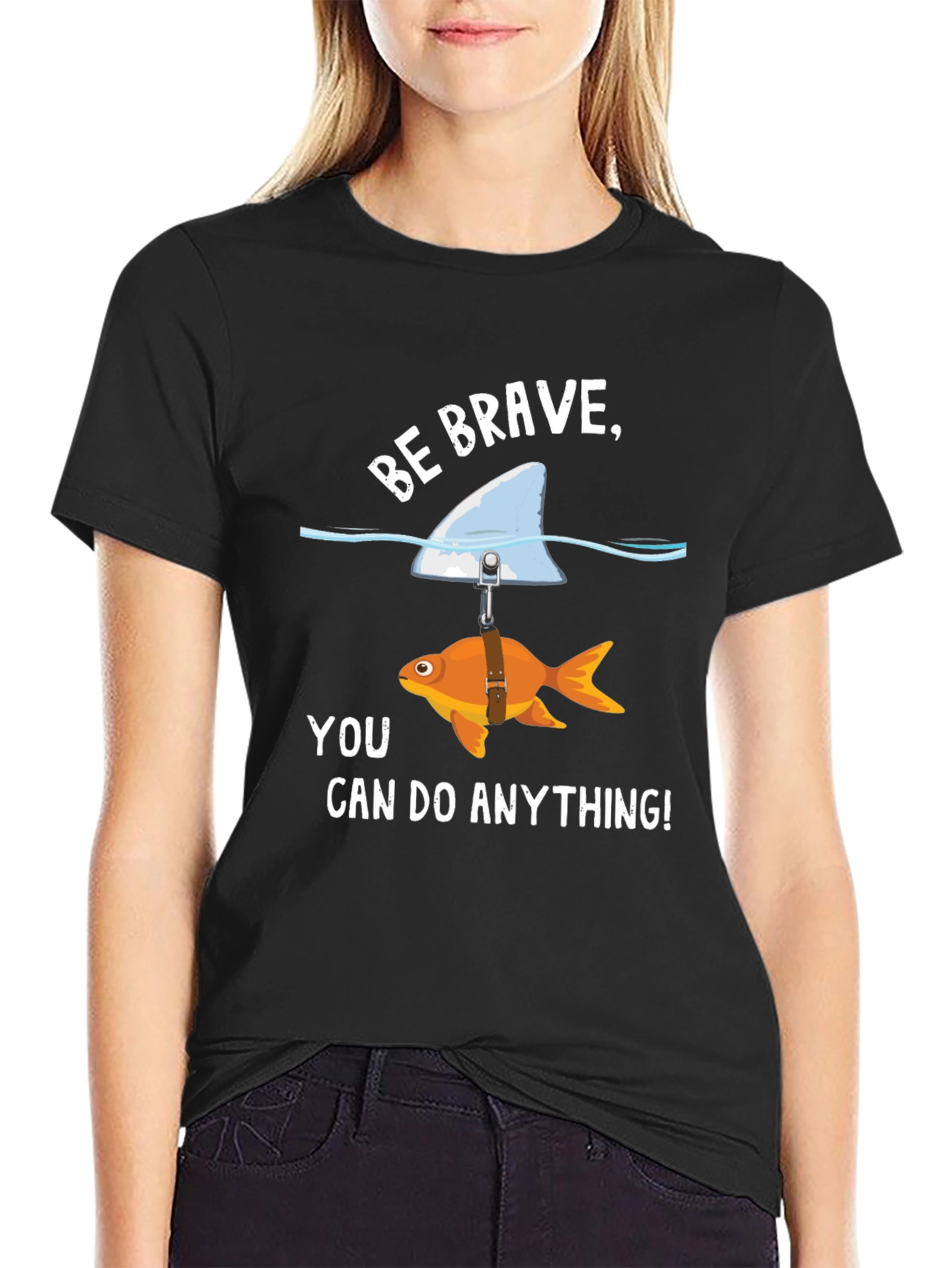 Be Brave Goldfish Shark Fin T-Shirt