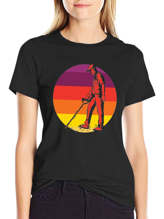 Metal Detector Graphic Tee - Retro Sunset