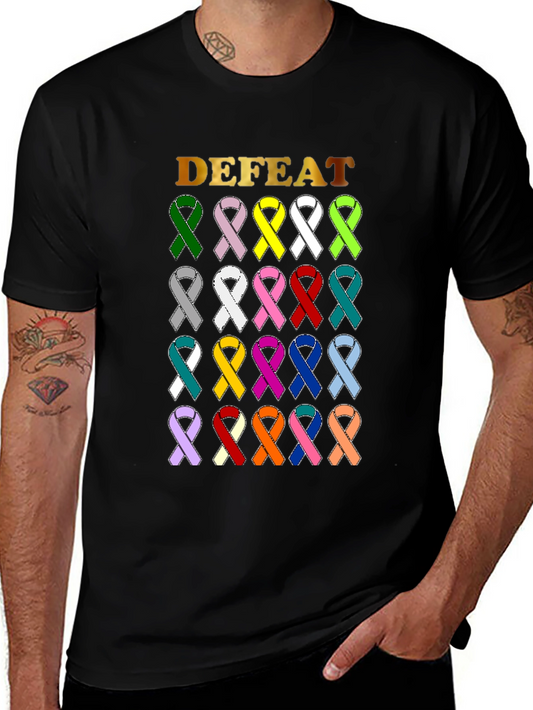 Defeat Cancer Awareness Ribbon T-Shirt