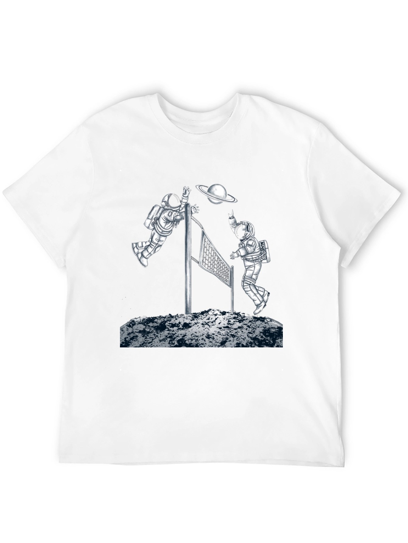 Astronaut Volleyball Graphic T-Shirt