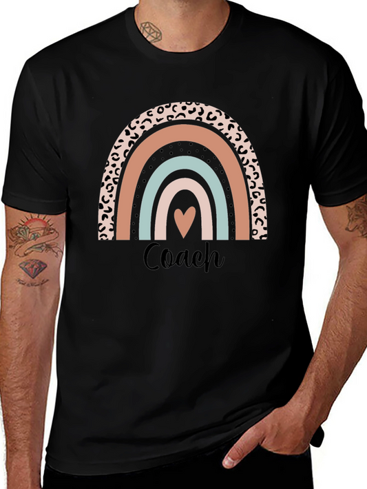 Coach Rainbow Heart Graphic Tee - Soft Cotton Blend