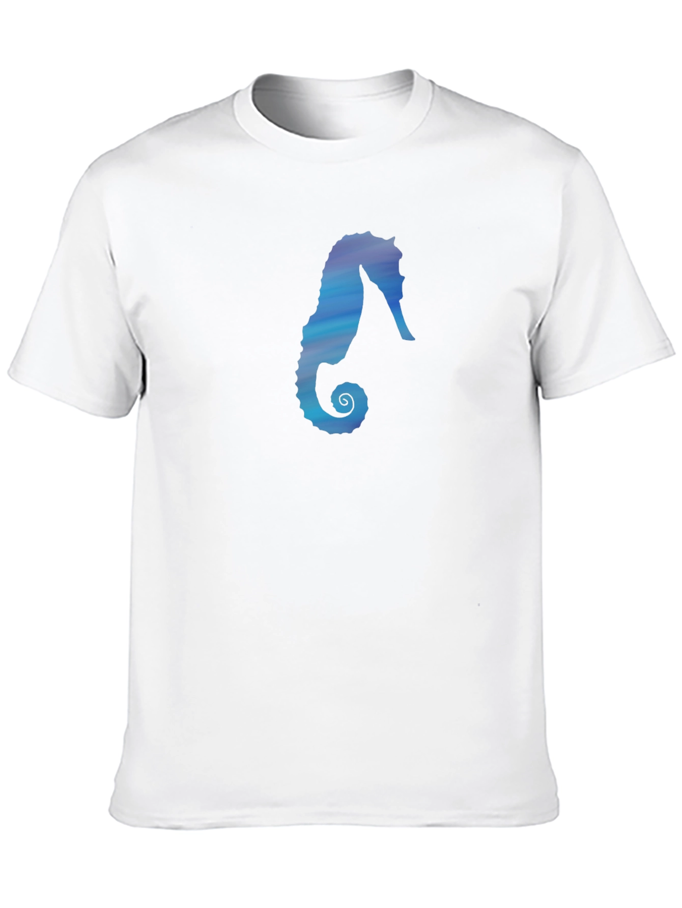 Seahorse Graphic Tee - Black Cotton Casual Top