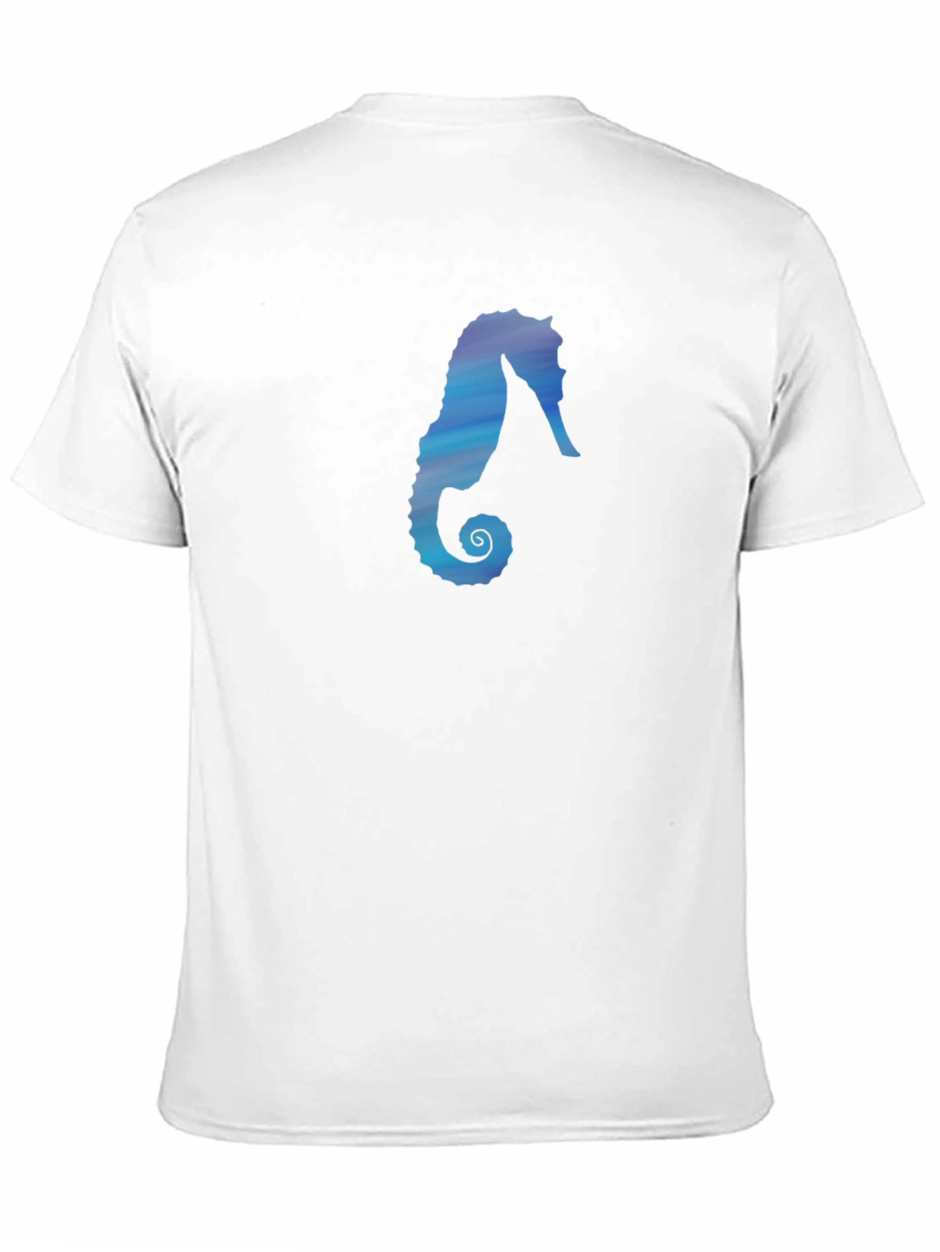 Seahorse Graphic Tee - Black Cotton Casual Top