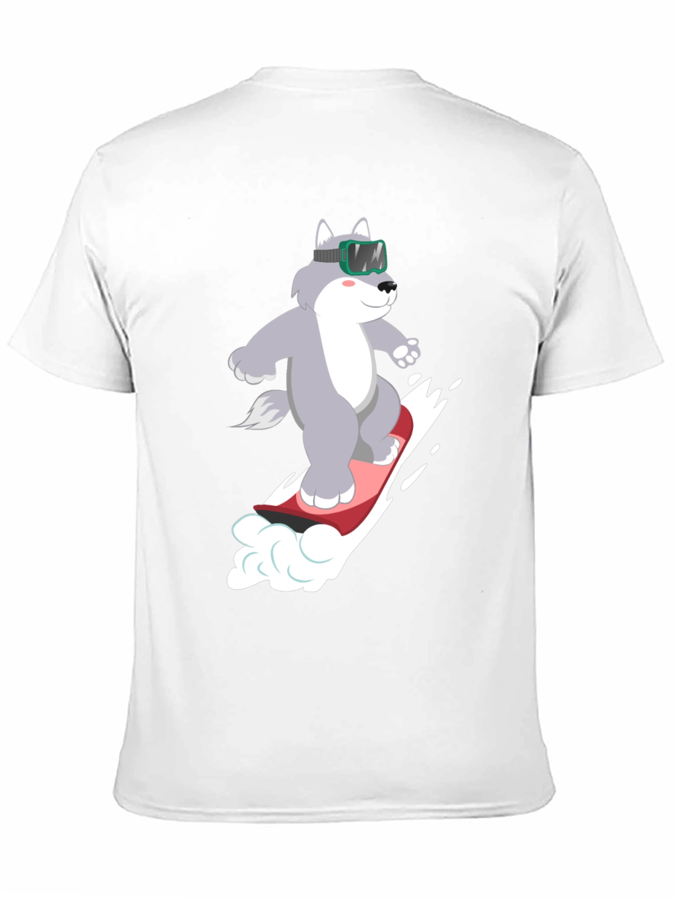 Wolf Snowboard T-Shirt - Fun Winter Design