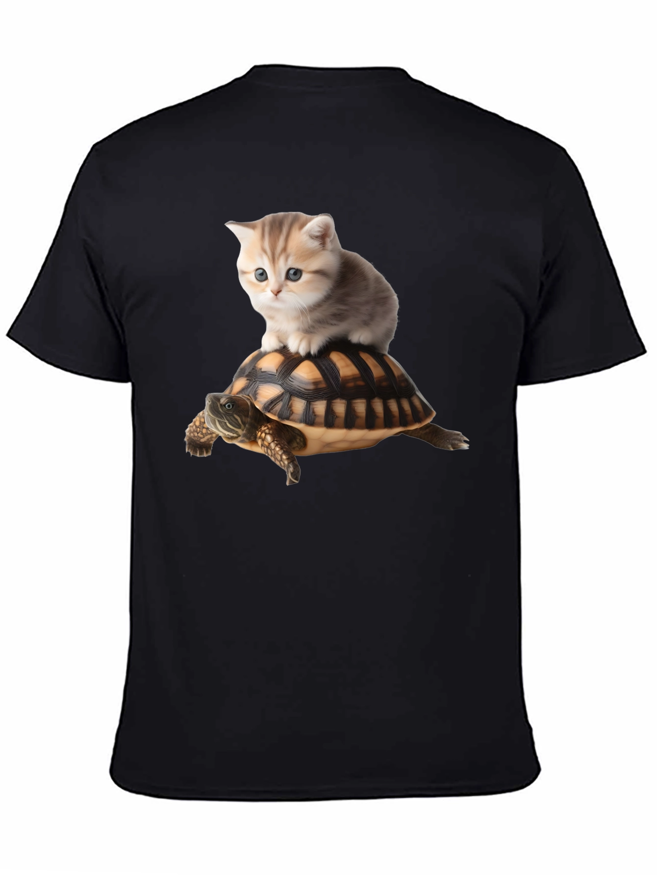 Cat Riding Turtle T-Shirt