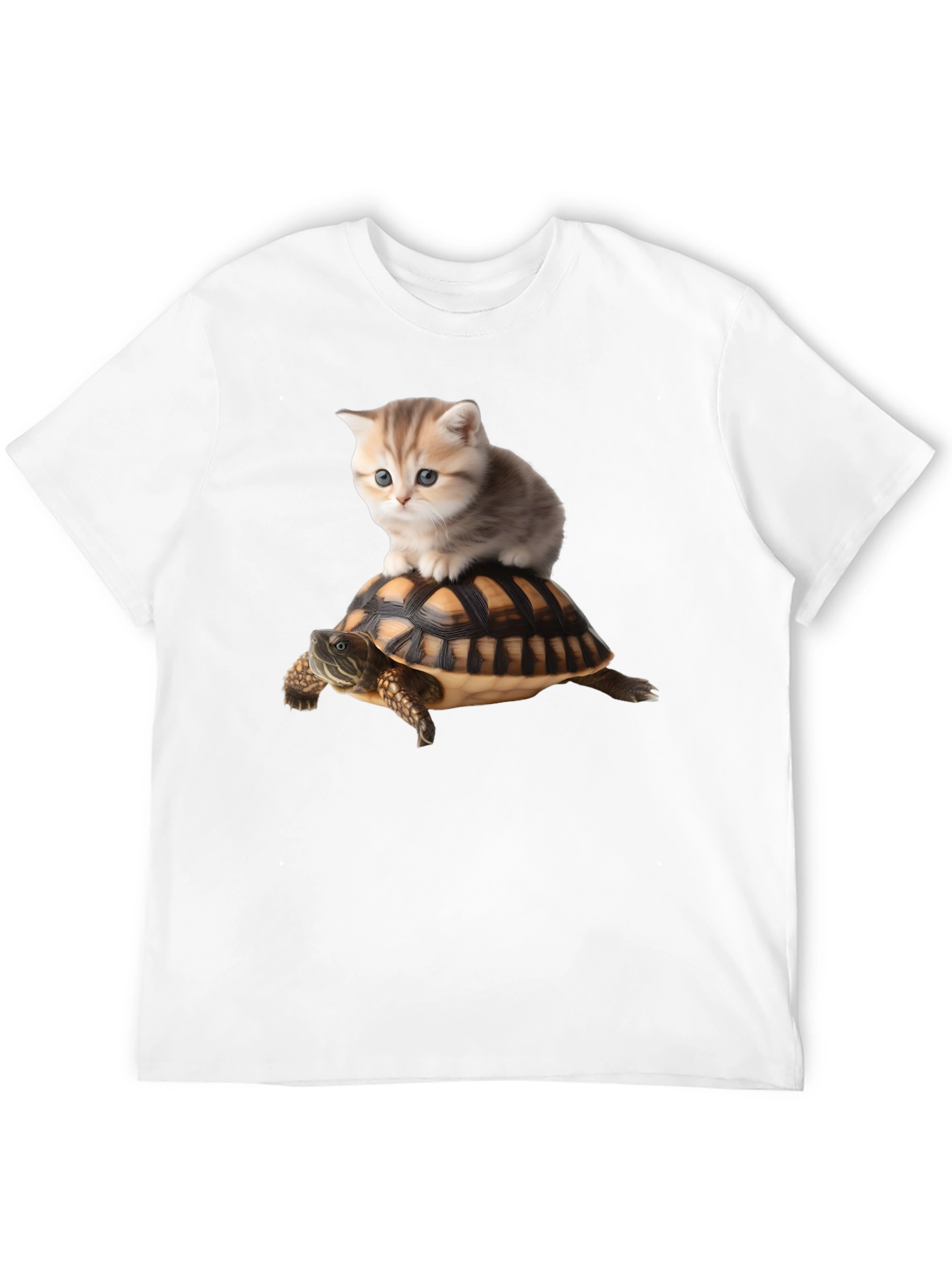 Cat Riding Turtle T-Shirt