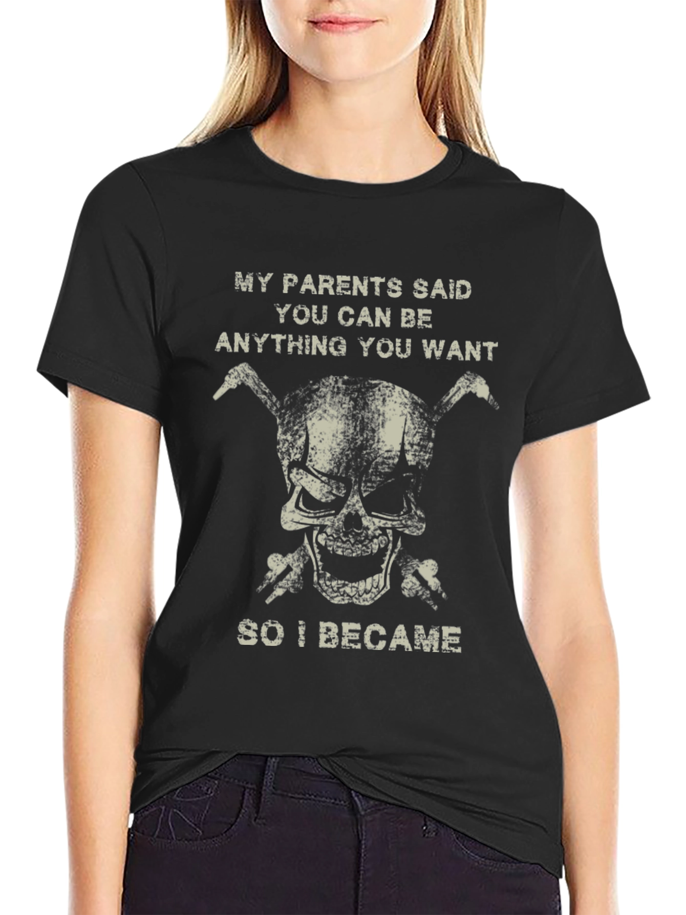 Funny Skull T-Shirt - Be Anything You Want!
