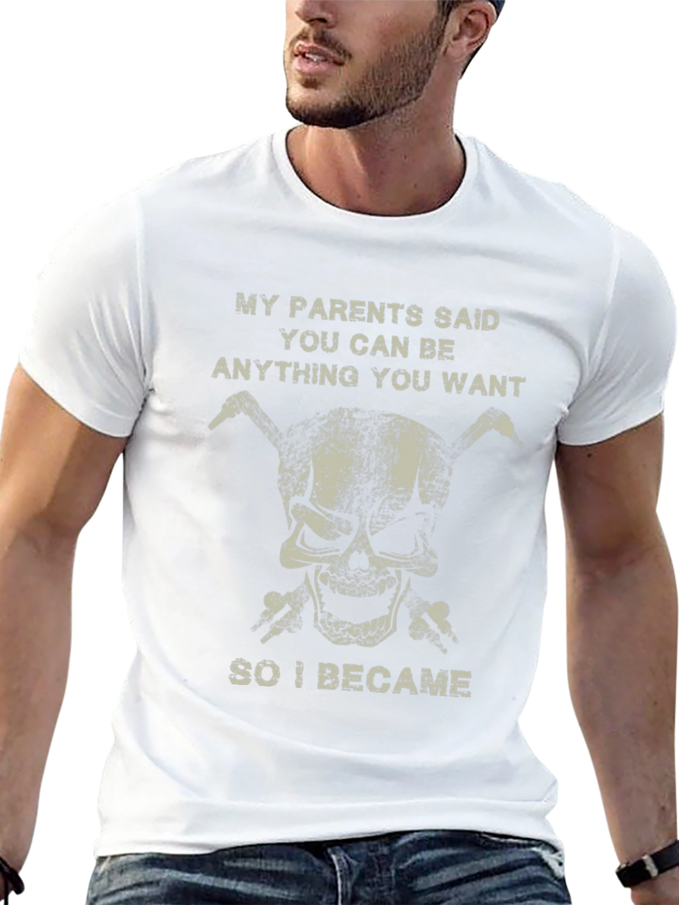Funny Skull T-Shirt - Be Anything You Want!