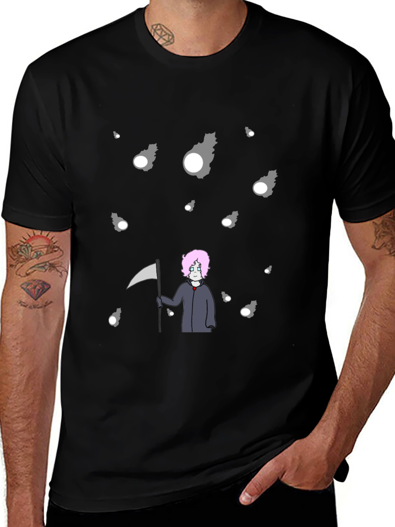 Grim Reaper Anime Tee - Stylish Dark Aesthetic T-Shirt