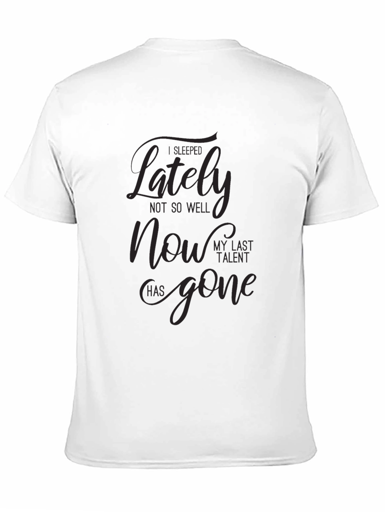 Mens I Fall Asleep Lately Graphic T-Shirt - Black
