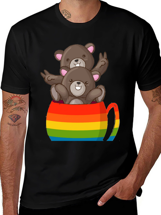 Rainbow Mug Bears Graphic T-Shirt