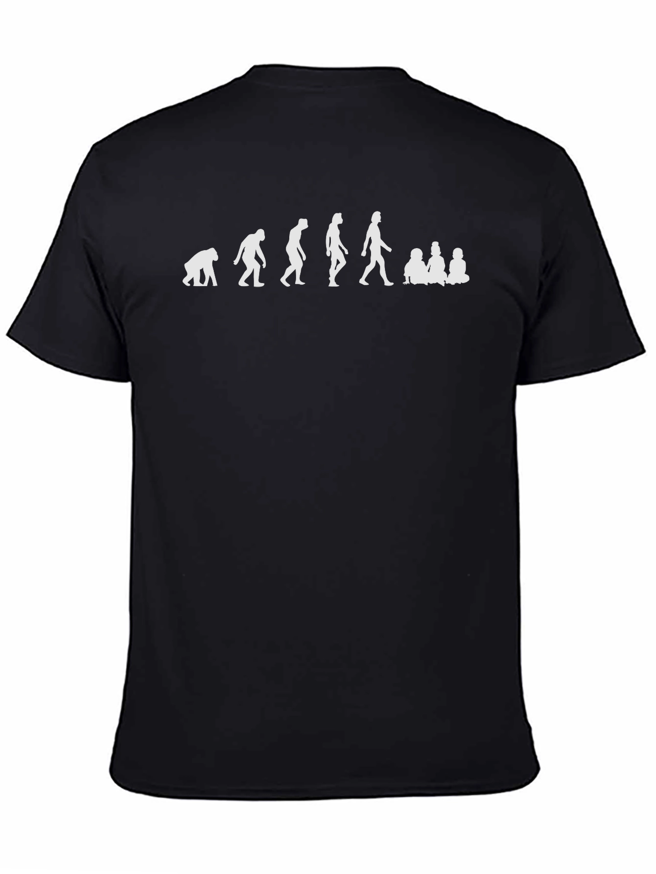 Evolution of Man & Family Black T-Shirt