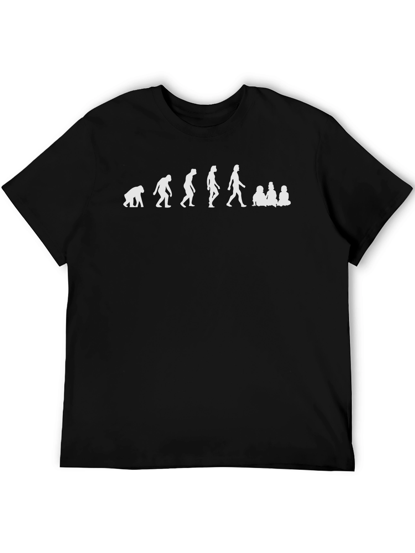 Evolution of Man & Family Black T-Shirt