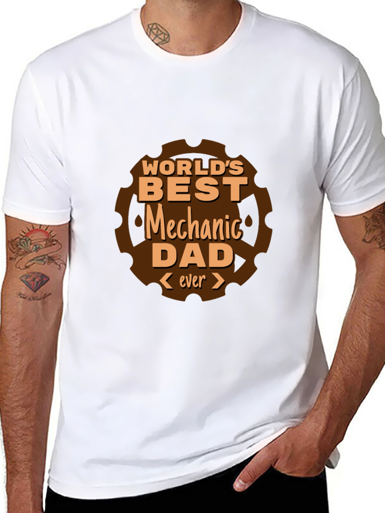 Worlds Best Mechanic Dad T-Shirt