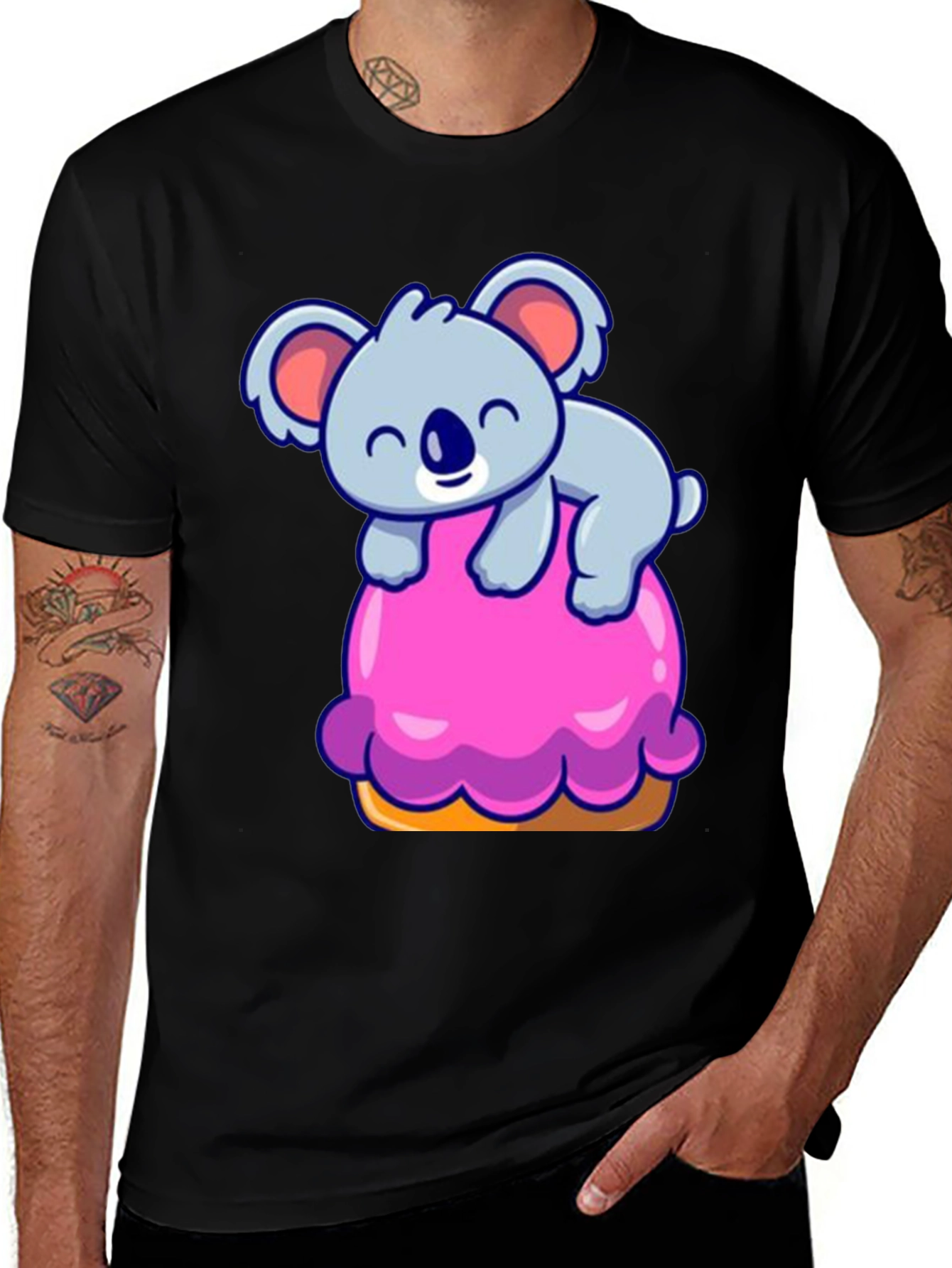 Koala on Cupcake Graphic Tee - Cute & Comfy