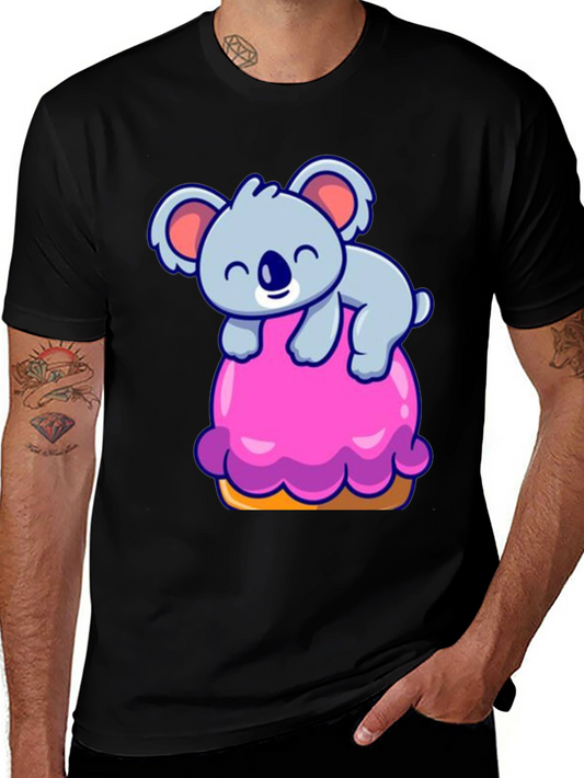 Koala on Cupcake Graphic Tee - Cute & Comfy
