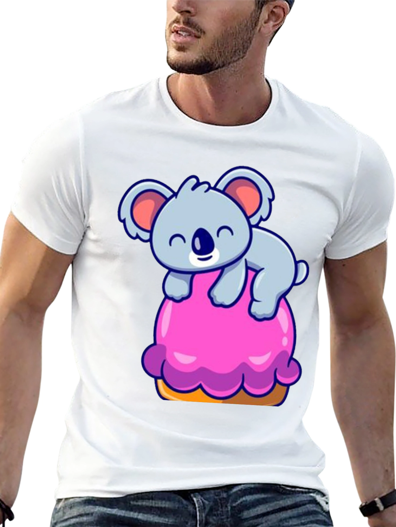 Koala on Cupcake Graphic Tee - Cute & Comfy