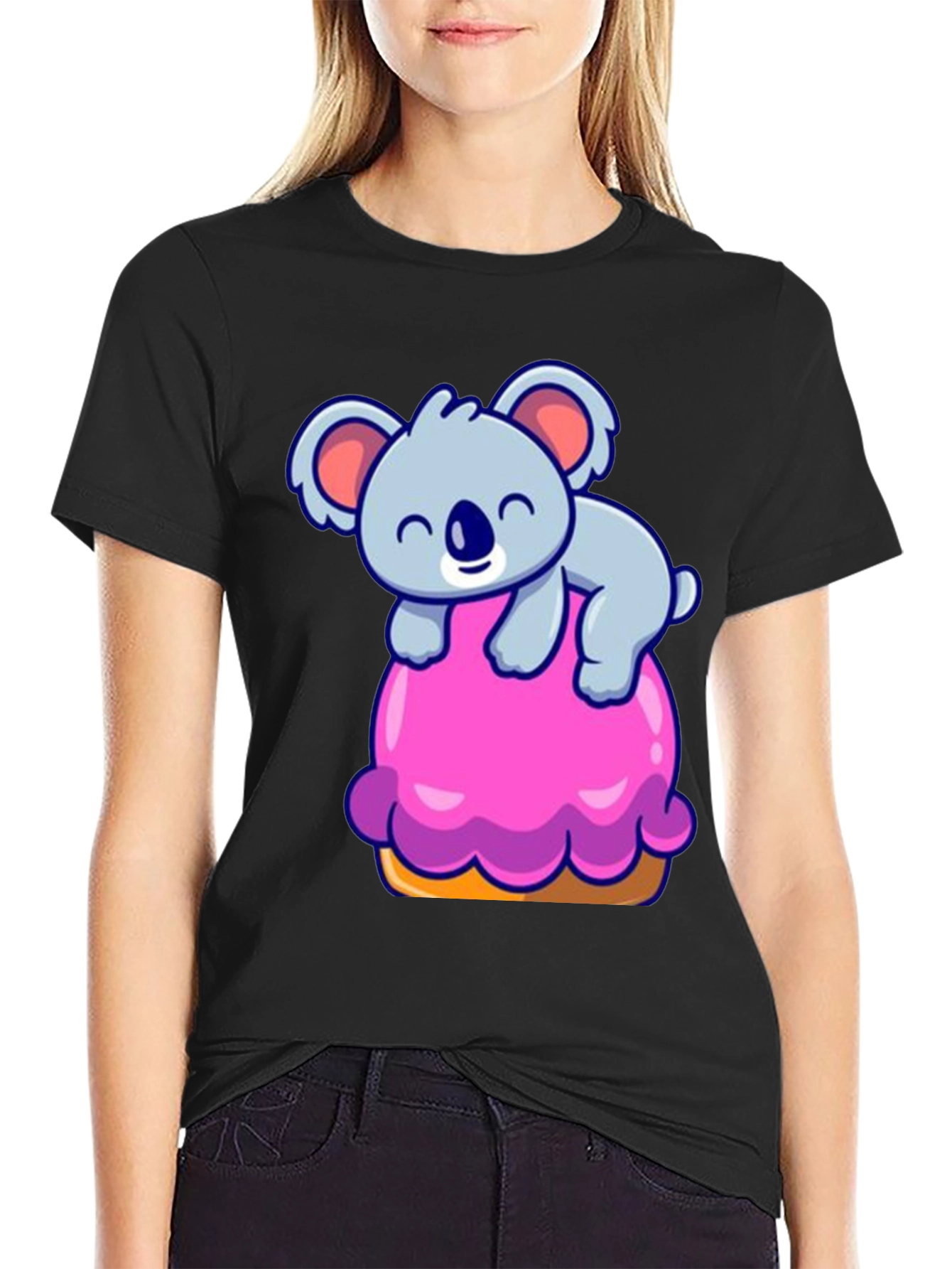Koala on Cupcake Graphic Tee - Cute & Comfy