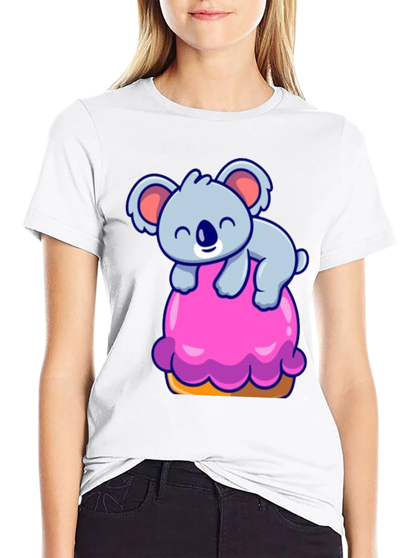 Koala on Cupcake Graphic Tee - Cute & Comfy