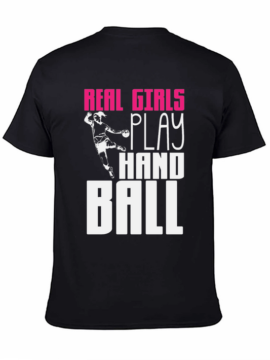 Real Girls Play Handball T-Shirt Graphic Tee