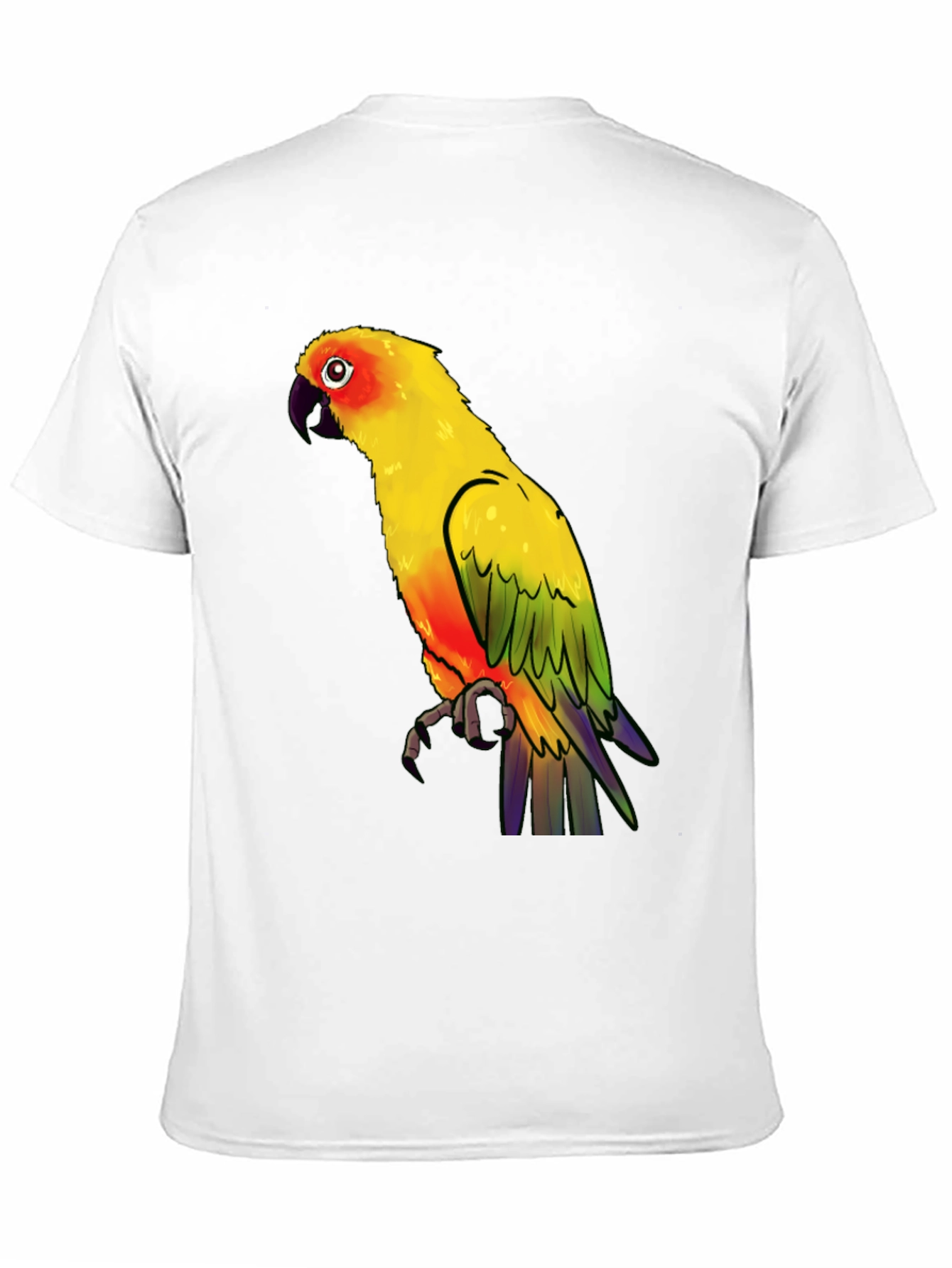 Parrot Graphic Tee - Vibrant Bird Print