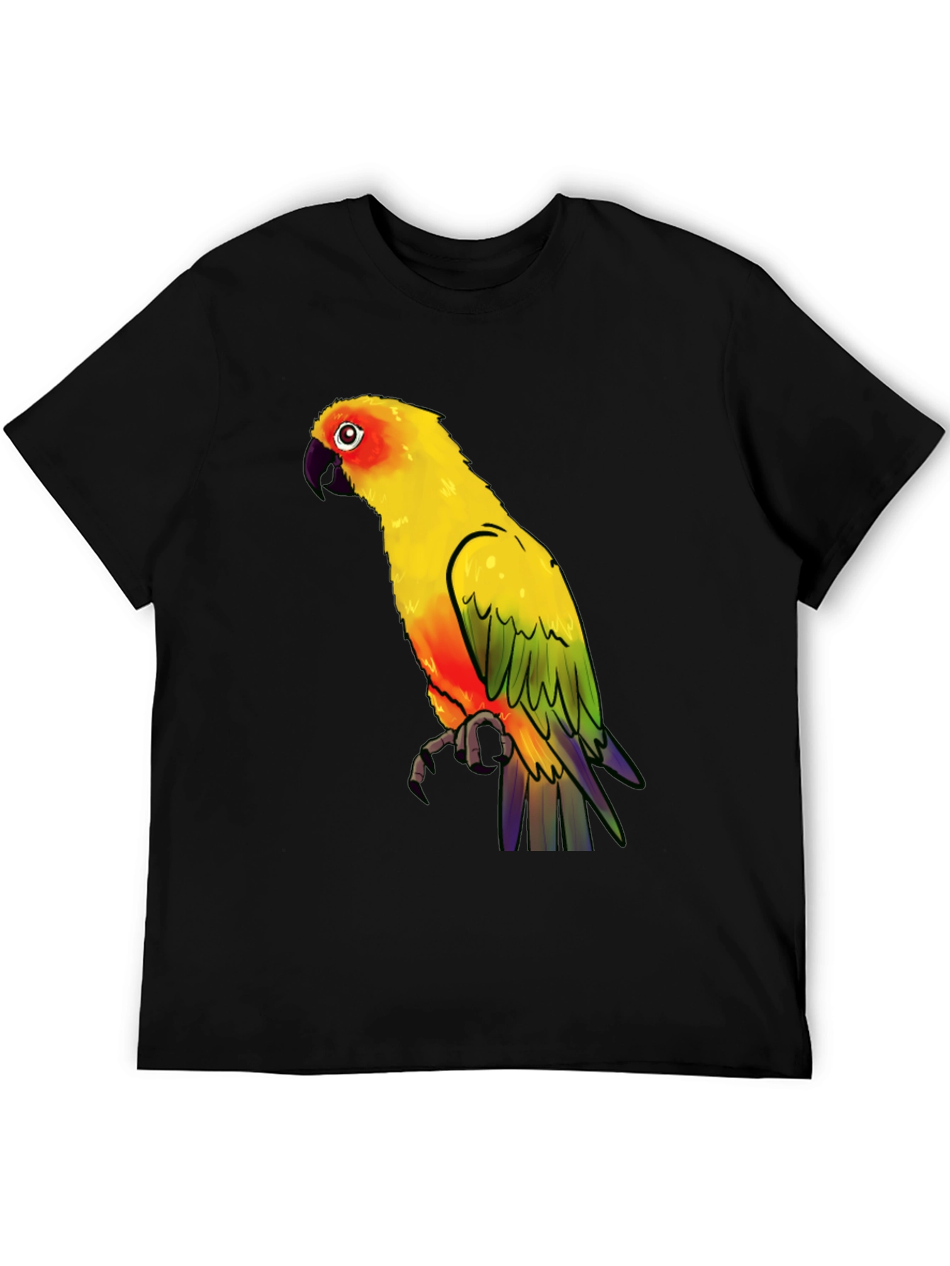 Parrot Graphic Tee - Vibrant Bird Print