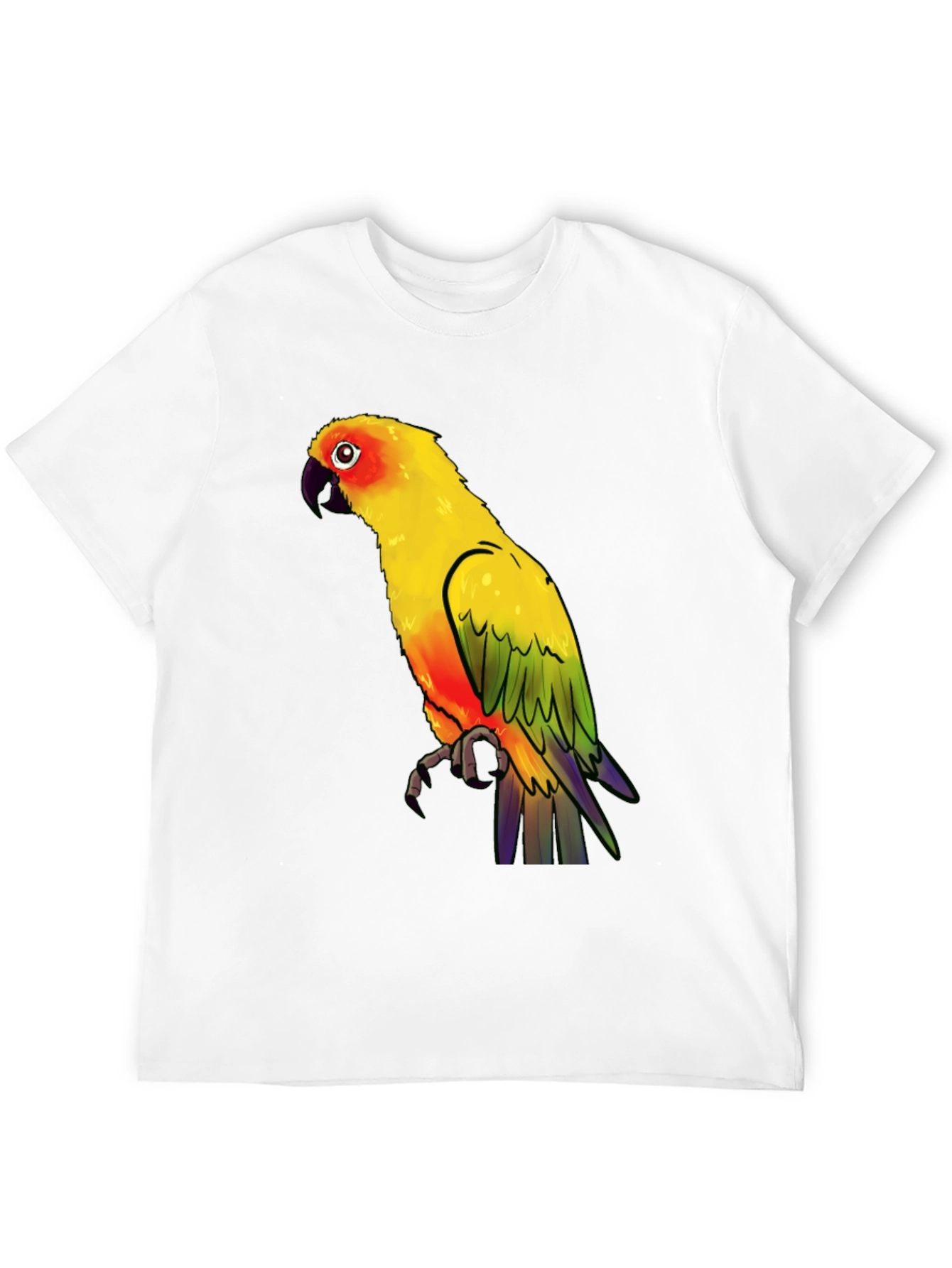 Parrot Graphic Tee - Vibrant Bird Print