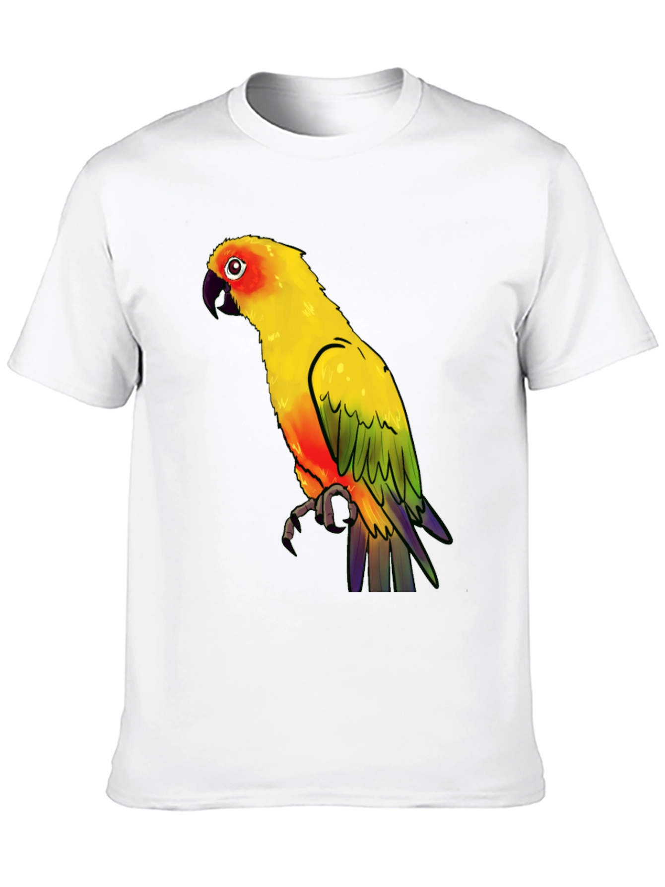 Parrot Graphic Tee - Vibrant Bird Print